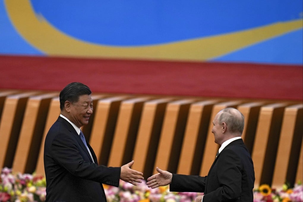 Russian President Vladimir Putin (right) is visiting China for the first time since he and Chinese leader Xi Jinping (left) declared a “no-limits” partnership between their countries in February 2022. Photo: AP