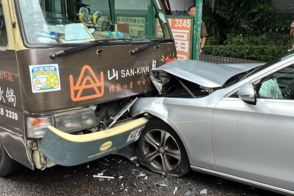 The front of the Mercedes-Benz was seriously damaged in the incident. Photo: Handout