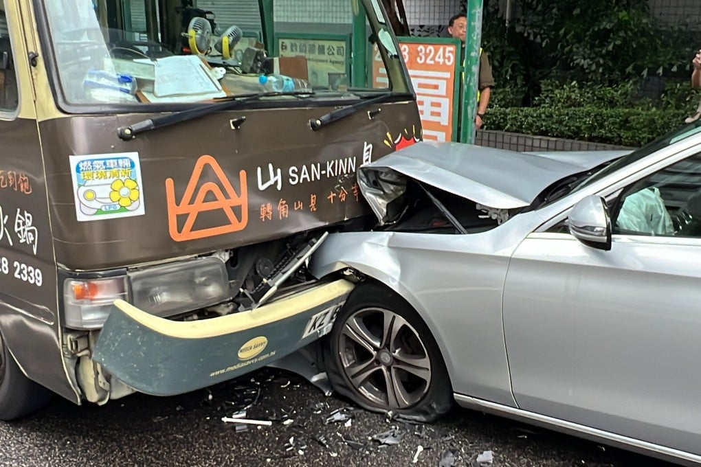 The front of the Mercedes-Benz was seriously damaged in the incident. Photo: Handout