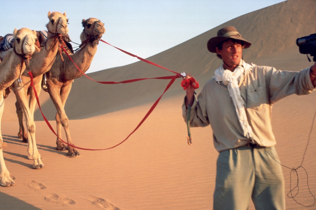 Explorer Benedict Allen in Namibia. Allen prefers to do his own filming on his expeditions. “Nothing’s staged, so the filiming is truly authentic,” says Allen, who looks back on a life of adventure with the Post’s Ed Peters. Photo: Benedict Allen