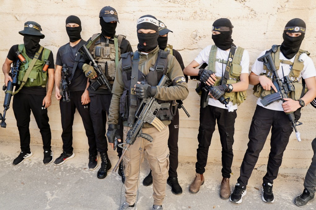 Palestinian armed militants in the Israeli-occupied West Bank, another potential flash point in the war with Hamas. Photo: Reuters