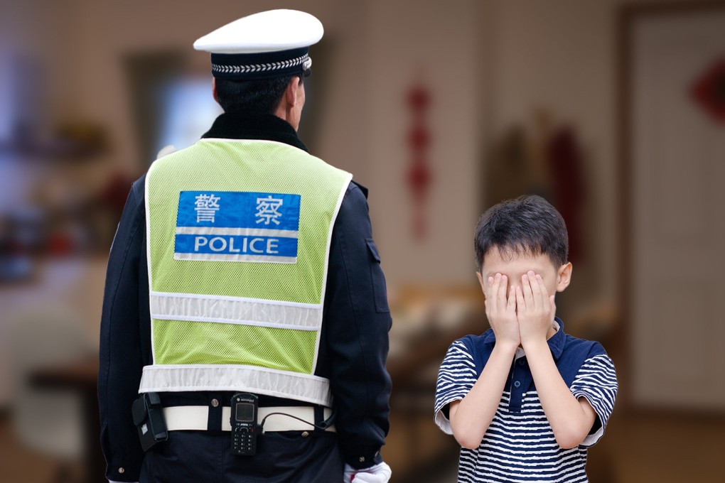 A seven-year-old boy in China received a stern talking to instead of punishment after he falsely told police that his father had hit him in an attempt to avoid school. Photo: SCMP composite/Shutterstock