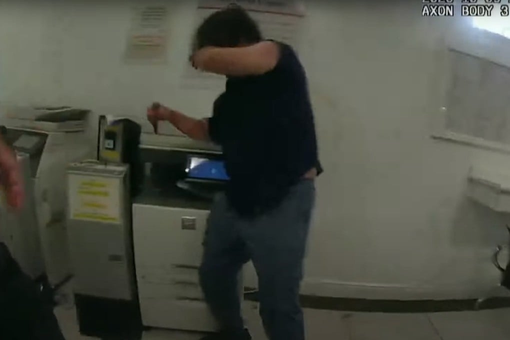 Police bodycam footage shows suspect Zhanyuan Yang at the Chinese consulate on October 9. Photo: San Francisco Police Department