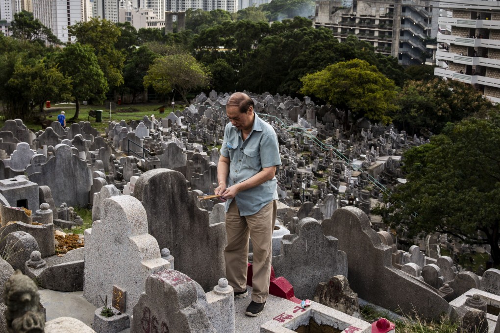 A man pays his respects at a cemetery in Hong Kong in 2021 during the Chung Yeung Festival, also known as the Double Ninth Festival. We take a look at its origins and why so many do not know about it. Photo: AFP