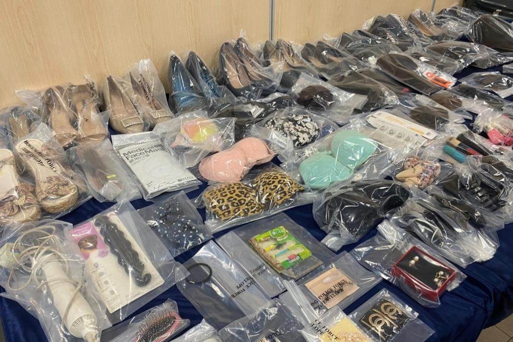 Police uncovered a haul of female clothing, including school uniforms, at the suspect’s home and an industrial unit. Photo: Handout