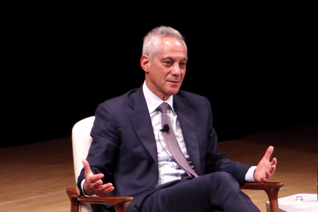 US Ambassador to Japan Rahm Emanuel speaking at the Asia Society in New York on Friday. Photo: Asia Society