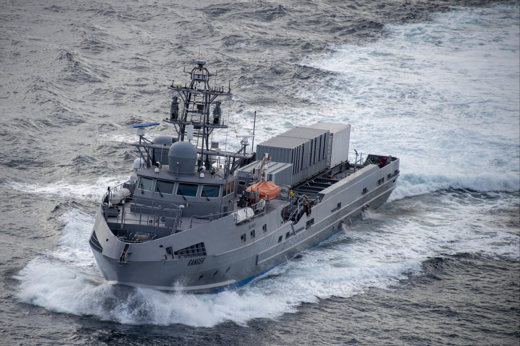 The Ranger, a US Navy drone ship, appears to have stopped in Guam and Okinawa on its way to the Japanese city of Yokosuka, according to a Taiwanese military expert.