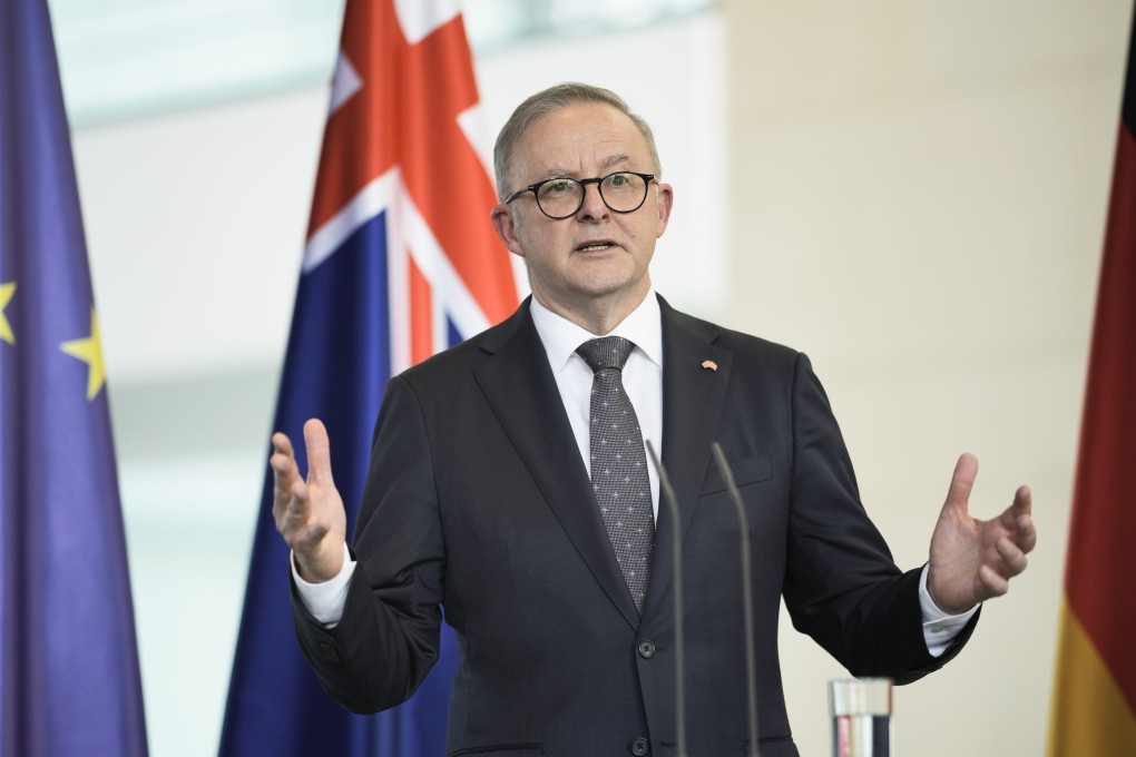 Australian Prime Minister Anthony Albanese speaks at a news conference in Berlin, Germany in July. Photo: AP