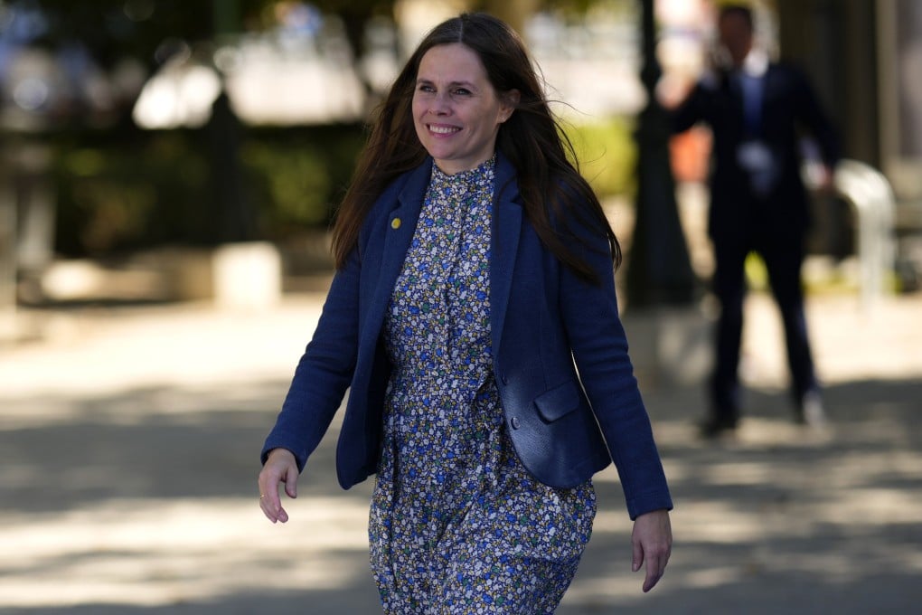Iceland’s prime minister Katrín Jakobsdóttir is refusing to work in protest at the gender pay gap and gender-based violence. Photo: AP