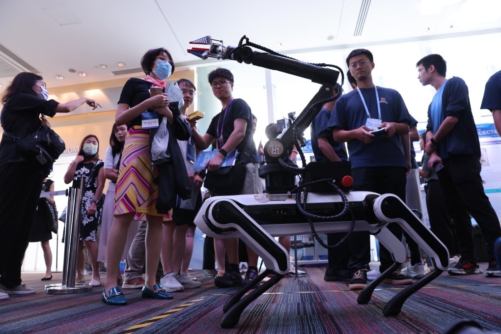A robot is displayed at an open day at Chinese University. A source has said universities of applied sciences will emphasise career articulation and internship. Photo: May Tse