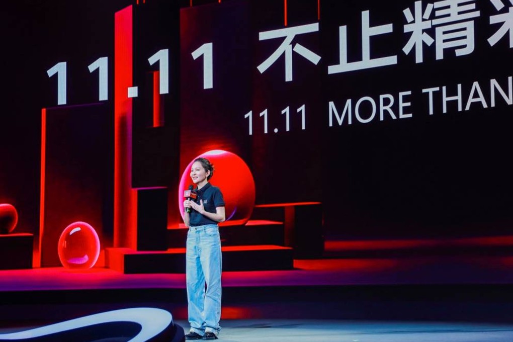 Taobao and Tmall Group chief executive Trudy Dai Shan describes mainland China’s consumer market as “incredibly resilient with irrefutable growth opportunities” at a press conference on October 20, 2023. Photo: Handout