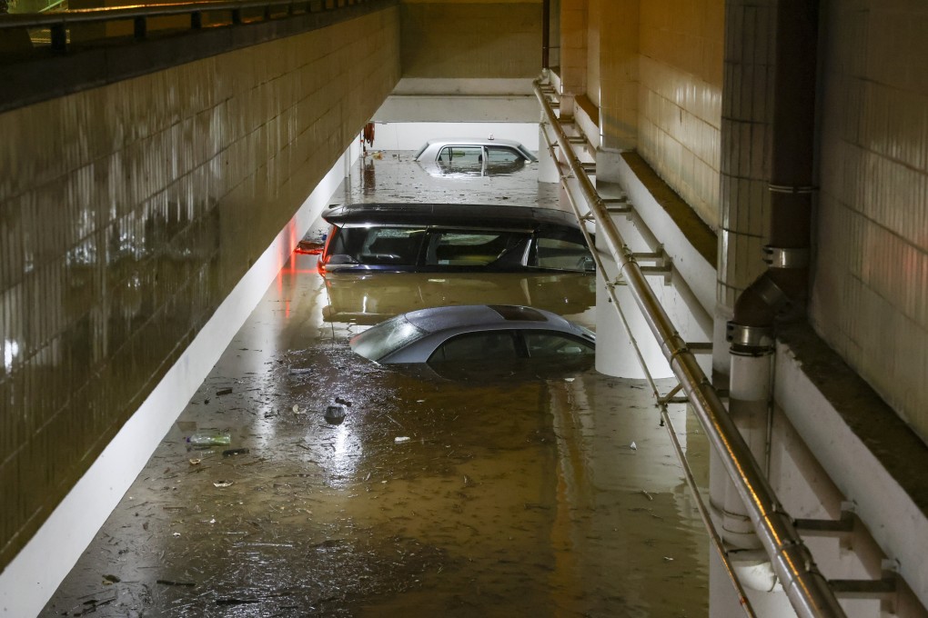 Serious flooding in Chai Wan after September’s record-breaking rainfall. Photo: Dickson Lee