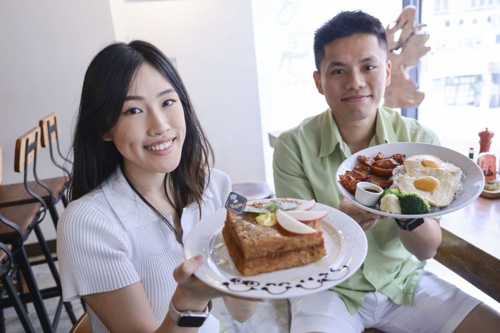 Chantelle Sullivan and Jenghis Lui swear by the vegan versions of Hong Kong-style cafe food served at LN Coffee in Sai Ying Pun. They and other vegan diners tell us their favourite places to eat in the city ahead of World Vegan Day on November 1. Photo: May Tse