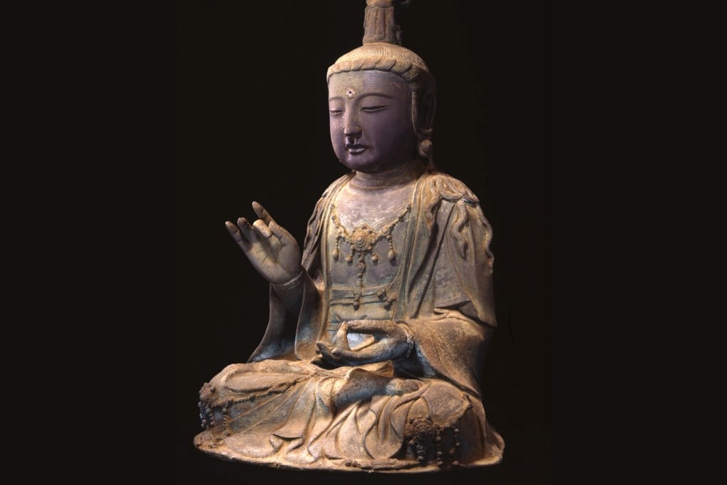 The 20-inch gilt bronze statue was stolen from a Japanese temple in 2012. Photo: Tsushima City Board of Education