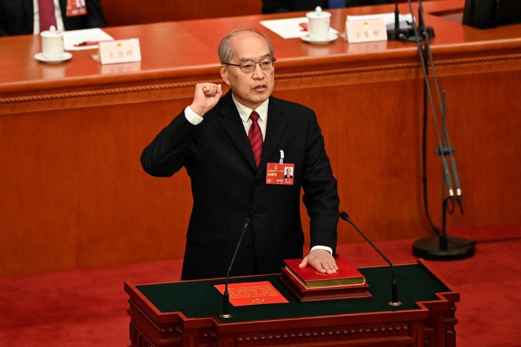 Zhang Jun, president of the Supreme People’s Court, says Chinese courts are “willing to work with all parties to deepen high-quality judicial cooperation”, to support the Belt and Road Initiative. Photo: AFP