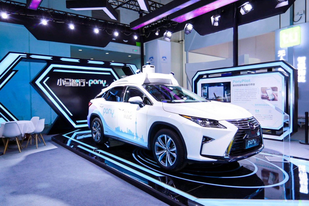 A refitted autonomous car developed by Pony.ai is on display at exhibitions. Chinese autonomous driving start-up Pony.ai has closed a US$462 billion funding round led by Japanese car giant Toyota Motor. Founded by two former Baidu executives in 2016, the country’s most valuable self-driving company has launched its robotaxi services in both China and the US. Photo: Handout