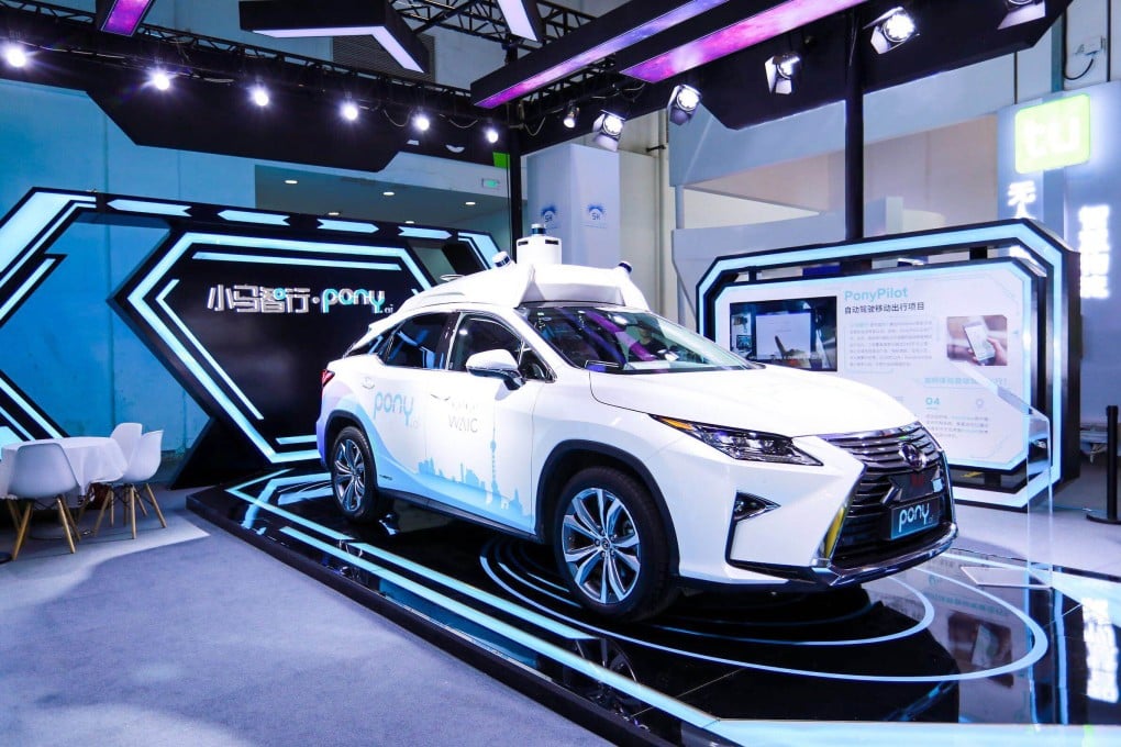 A refitted autonomous car developed by Pony.ai is on display at exhibitions. Chinese autonomous driving start-up Pony.ai has closed a US$462 billion funding round led by Japanese car giant Toyota Motor. Founded by two former Baidu executives in 2016, the country’s most valuable self-driving company has launched its robotaxi services in both China and the US. Photo: Handout