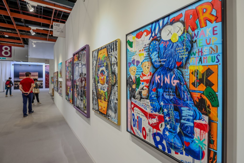 People at the 30th Art Taipei exhibition in Taipei, Taiwan, on Friday. Asian financial hubs are looking to tap a potentially rich new vein of investment opportunity – digital tokens for real-world assets such as carbon credits and art. Photo: EPA-EFE