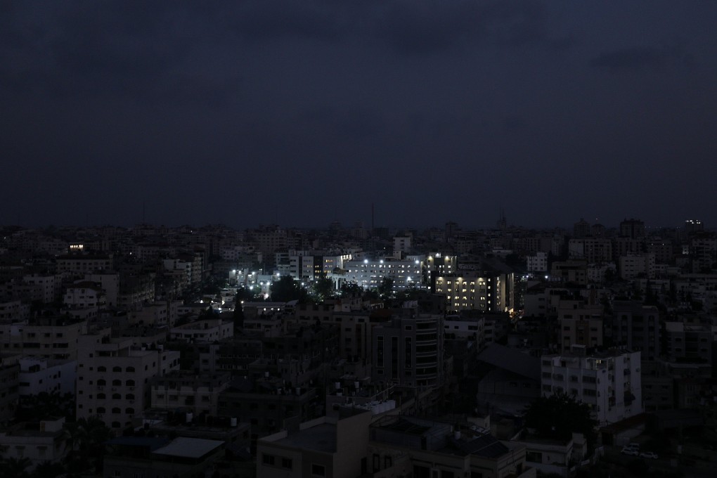 Shifa hospital lit up in Gaza City on October 24. Israel has said Gaza’s militant Hamas rulers have a command post under the hospital. Photo: EPA-EFE
