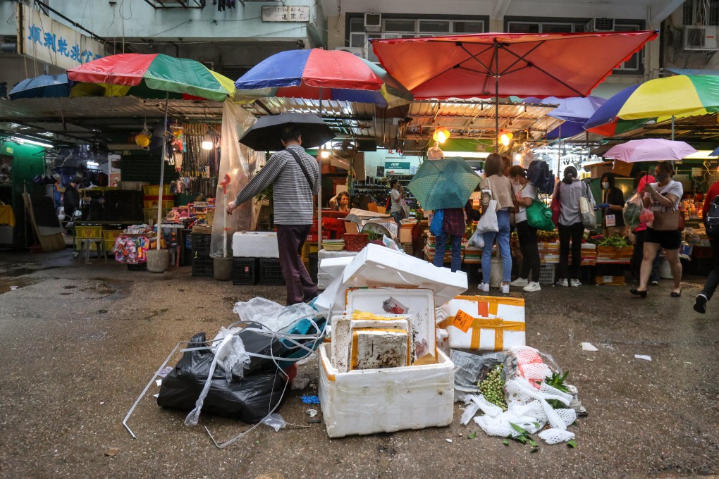 Rubbish is piled up on a street in Mong Kok. Higher fines for litter louts are welcome, but must not be too punitive for poorer members of society. Photo: May Tse
