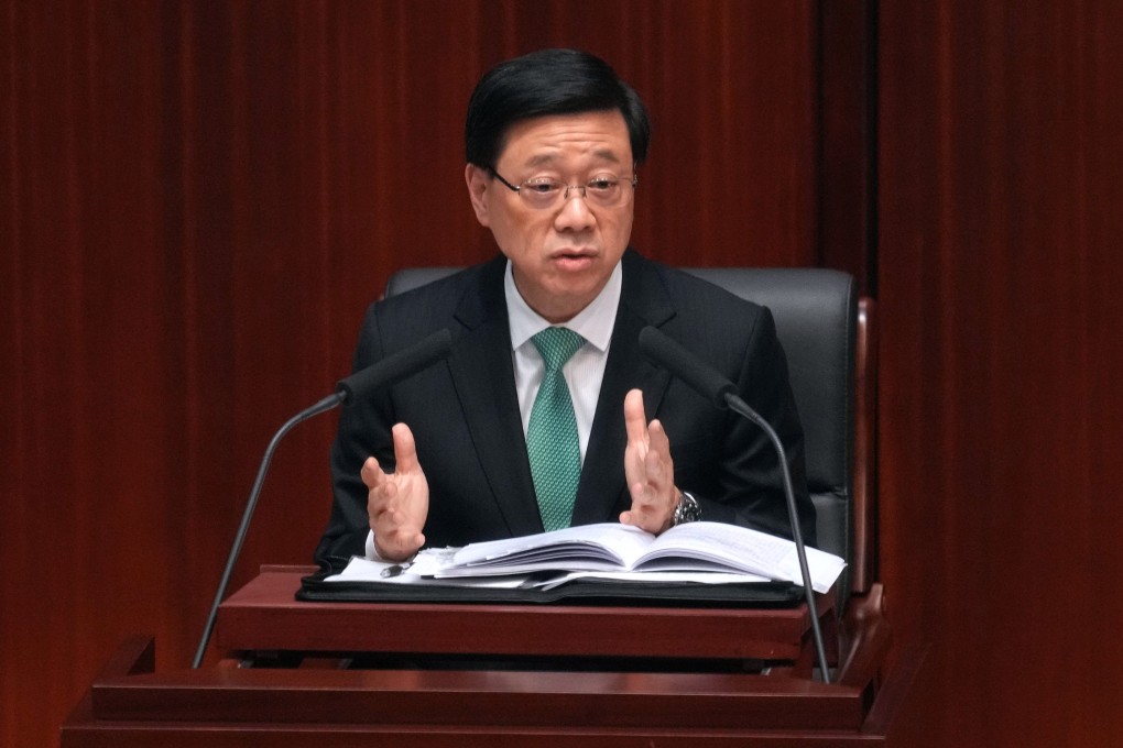 Chief Executive John Lee Ka-chiu attends the Question and Answer Session of Policy Address 2023 at Legco Chamber, Admiralty.  Photo: Elson LI