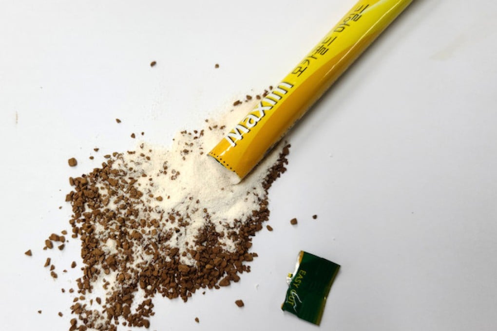 Dongsuh Food brand Maxim’s signature Mocha Gold coffee mix. Instant coffee sticks and sachets remain popular in South Korea and, thanks to their exposure in K-dramas such as “Vincenzo” and “Moving”, overseas too. Photo: Dongsuh Foods