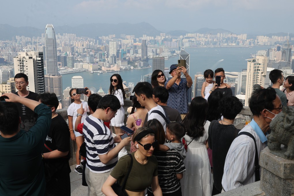 Tourists at The Peak in Hong Kong. A second phase trial will delve deeper into the e-HKD technology, its business model and legislation, the HKMA’s deputy CEO says. Photo: Edmond So