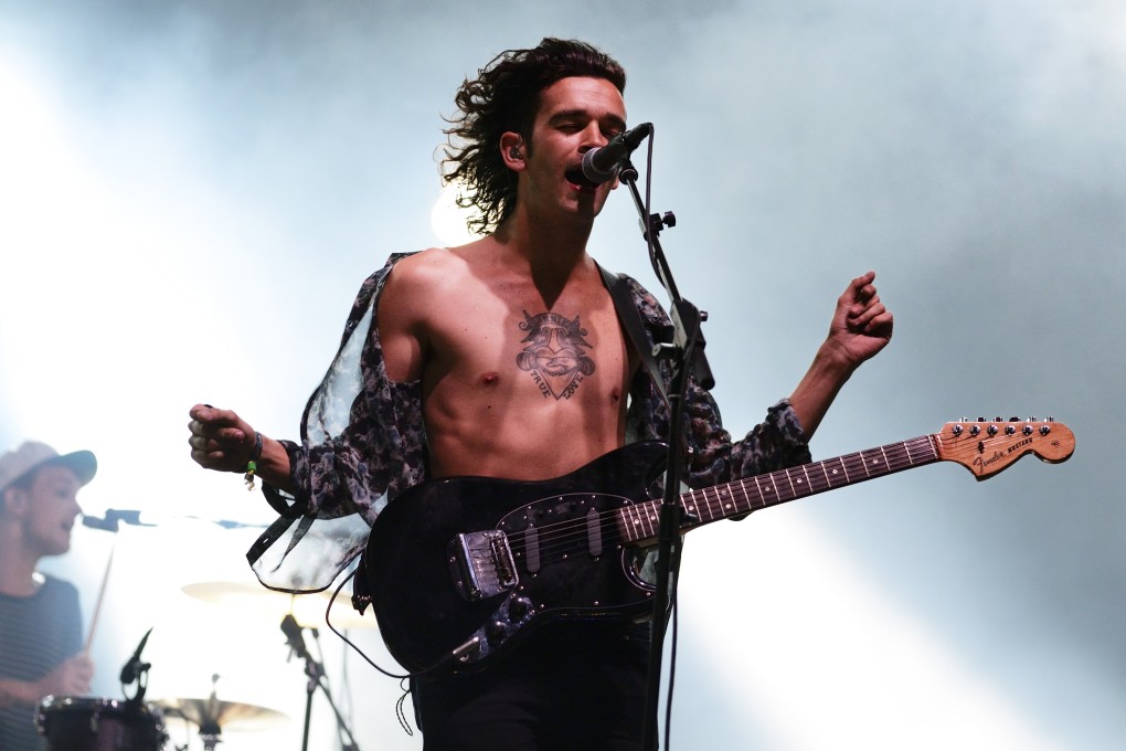 Matt Healy performs with The 1975 at a festival in Spain. Photo: Shutterstock
