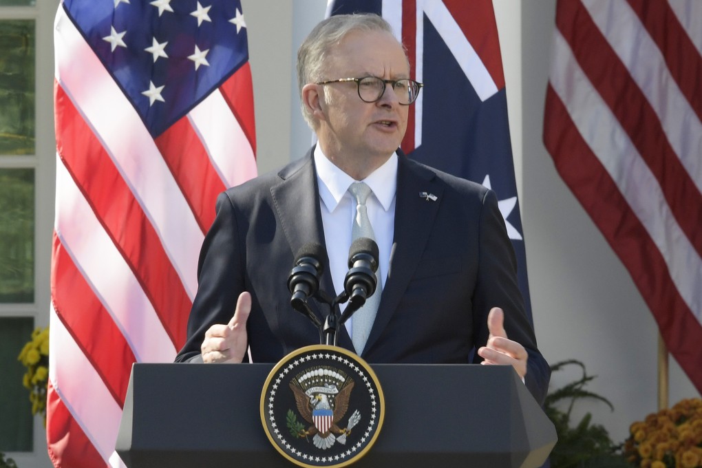 Australia Prime Minister Anthony Albanese holds a press conference with US President Joe Biden (not in photo) in the White House last Wednesday. Photo: dpa