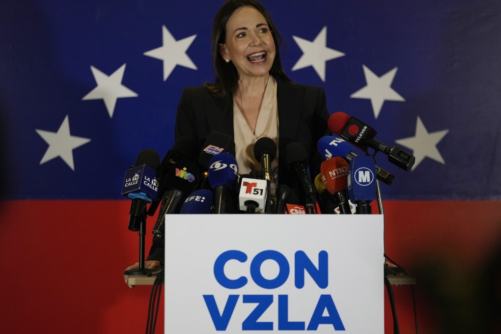 María Corina Machado, the opposition and the primary’s winner, in Caracas, Venezuela on  October 24. Photo: AP