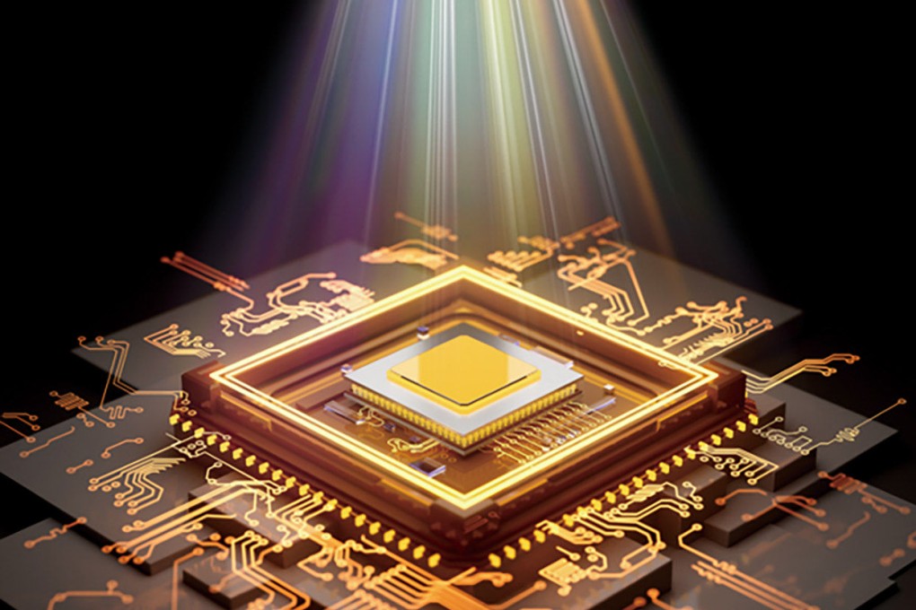 A schematic diagram of the chip from Tsinghua University. Photo: Handout