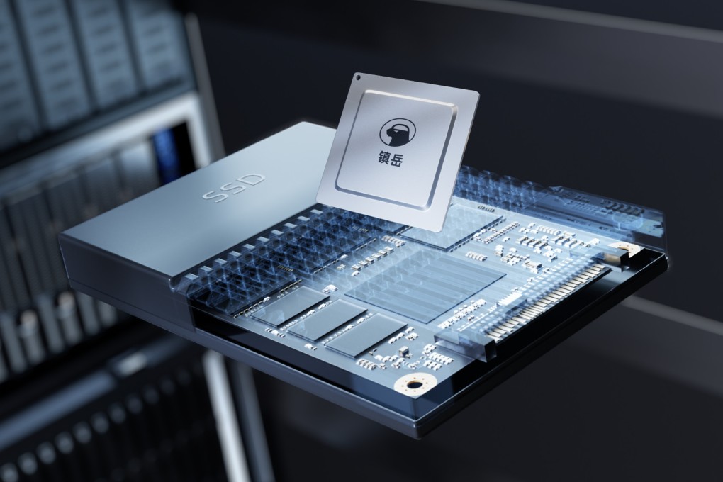 The SSD chip designed by Alibaba’s T-Head subsidiary. Photo: Handout