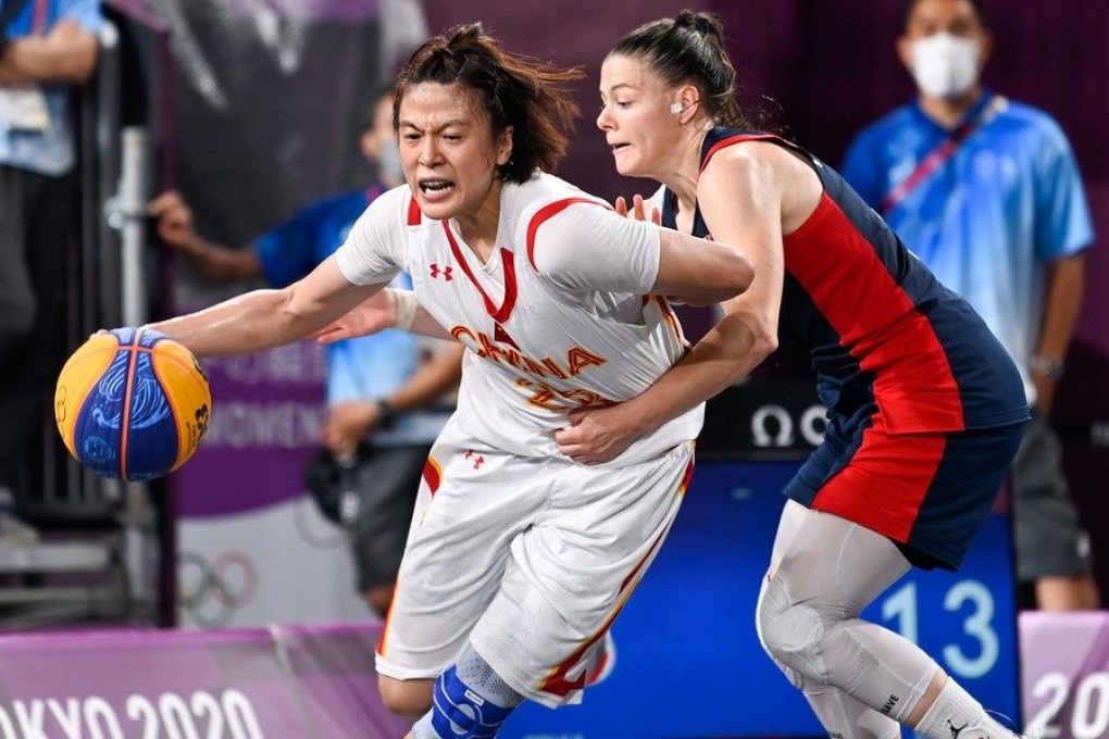 Wang Lili of China competes in the Tokyo Olympic’s 3x3 basketball tournament. Photo: Xinhua