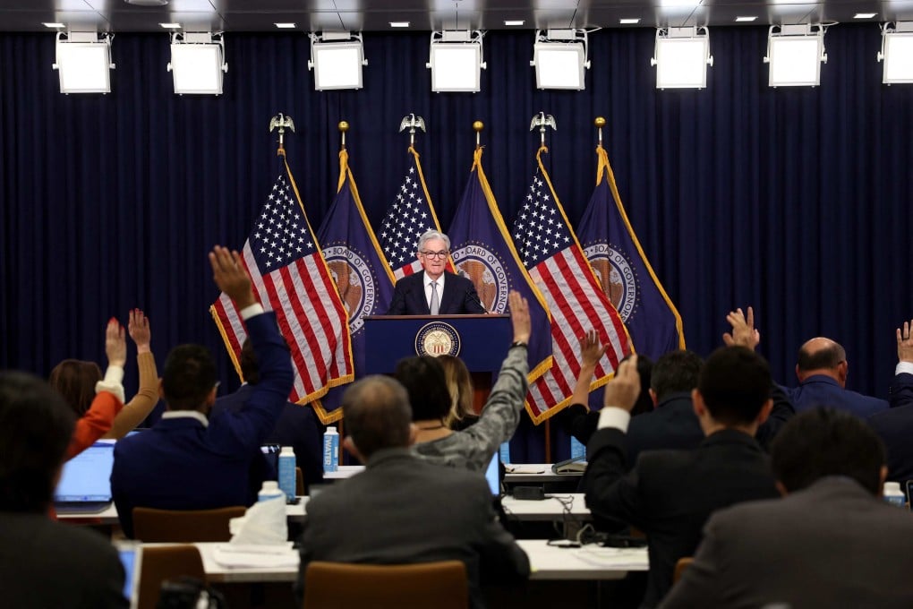Jerome Powell, chairman of the US Federal Reserve, speaks on Wednesday in Washington. He announced that interest rates would be kept unchanged, at a 22-year high. Photo: AFP