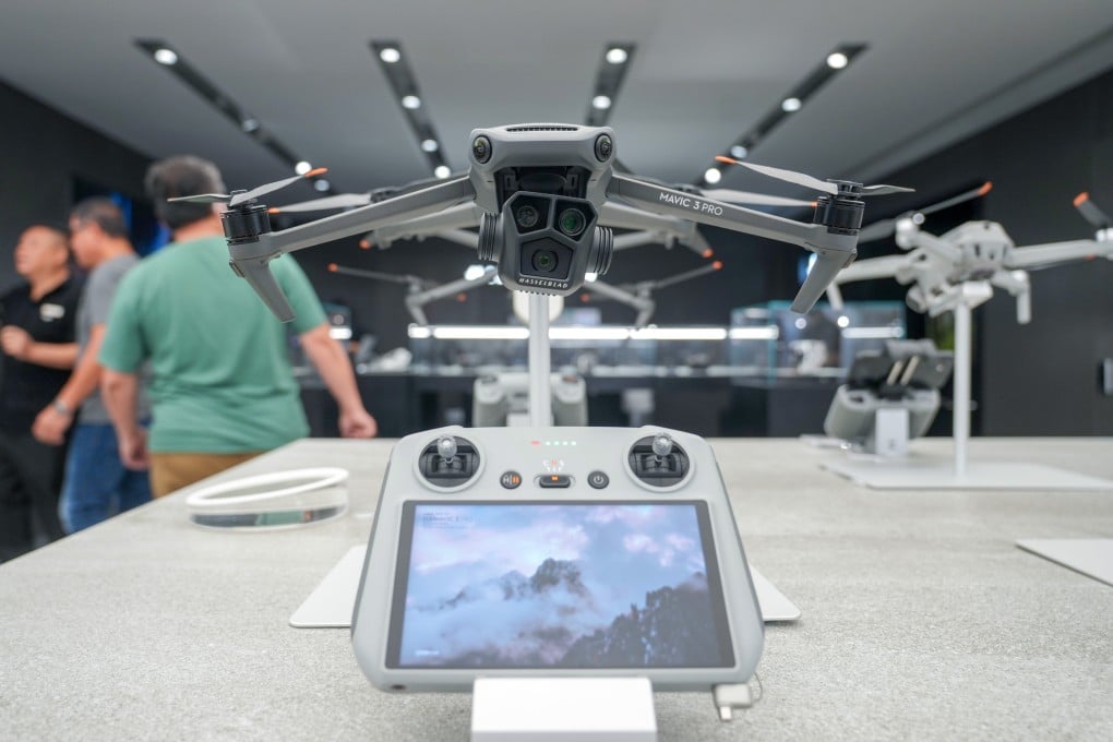 A Mavic 3 Pro drone is seen at a DJI store in Hong Kong in June. Photo: Sam Tsang