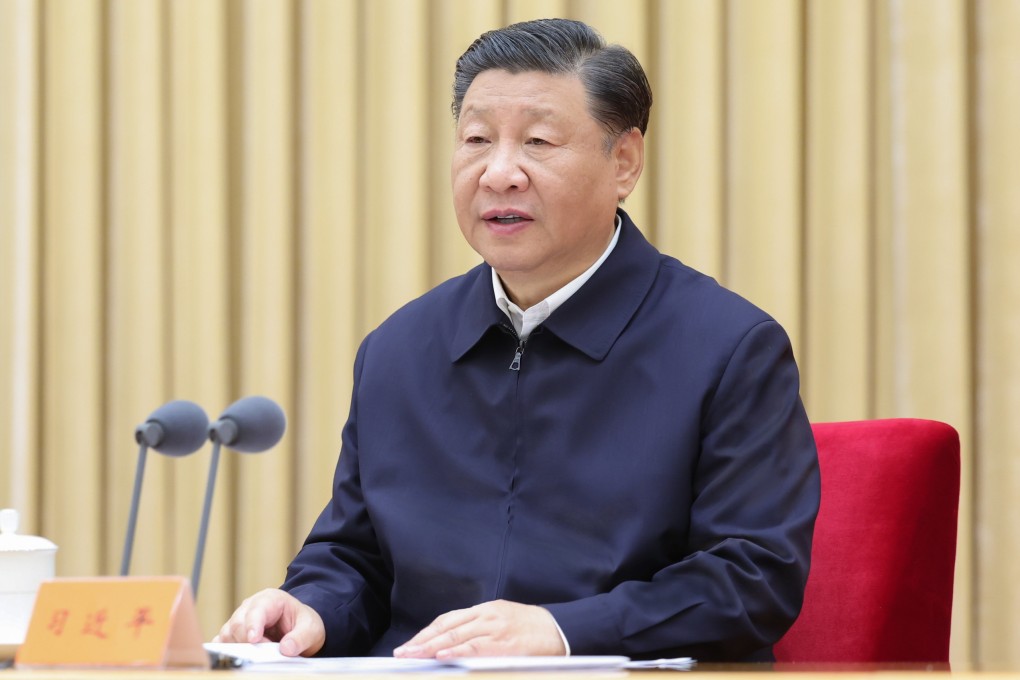 Chinese President Xi Jinping, speaking at the central financial work conference in Beijing. Photo: Xinhua