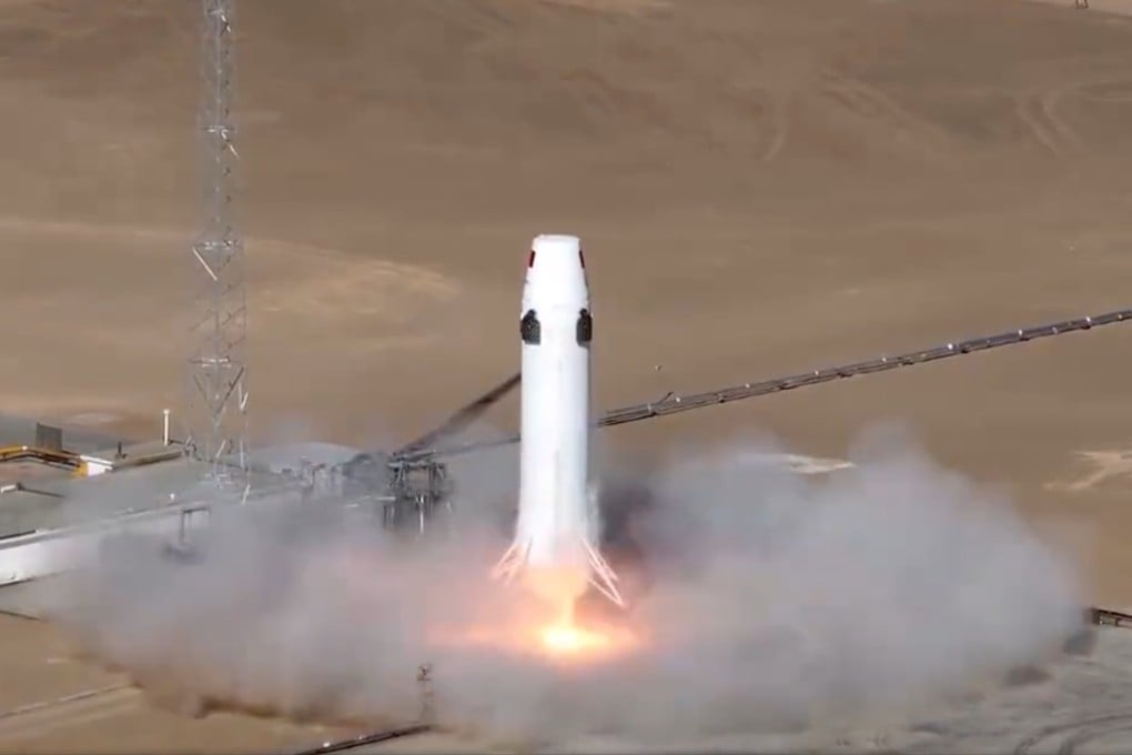 Beijing-based company iSpace has taken the lead in China’s push to develop reusable rockets, with its latest test at the Jiuquan satellite launch centre in the Gobi Desert on Thursday. Photo: X/ @CNSpaceflight