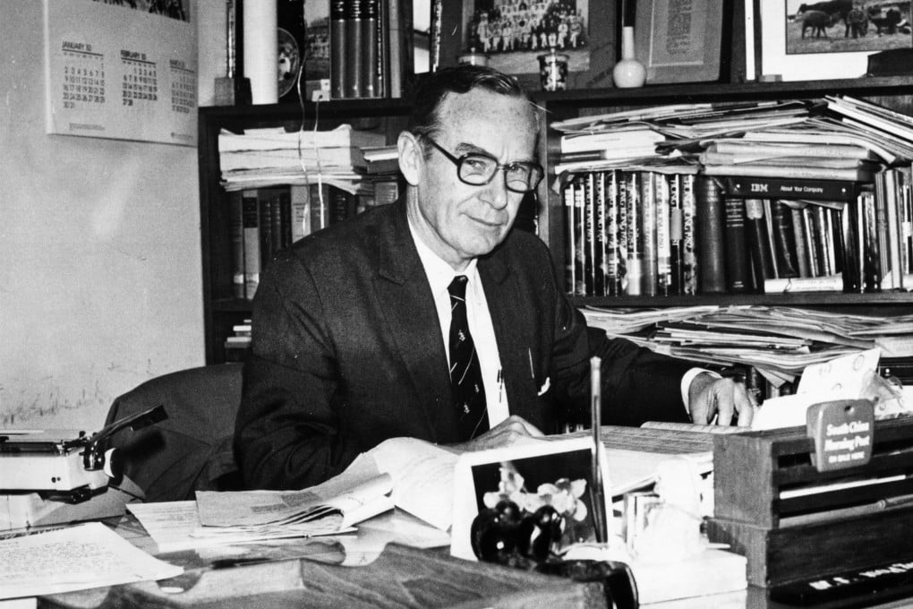 Robin Hutcheon held the position of South China Morning Post editor from 1967 until 1986, writing a compelling history of the newspaper in 1983, “the first eighty years”.