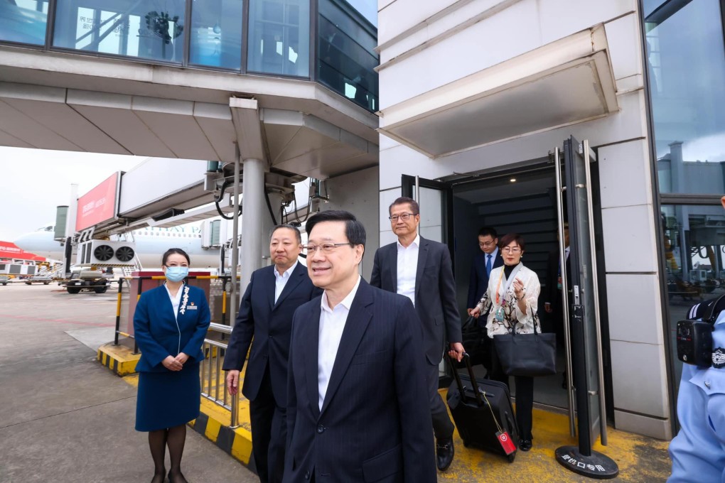 Hong Kong leader John Lee headed to Shanghai on November 4 for the China International Import Expo and Hongqiao International Economic Forum. Photo: Facebook/John Lee