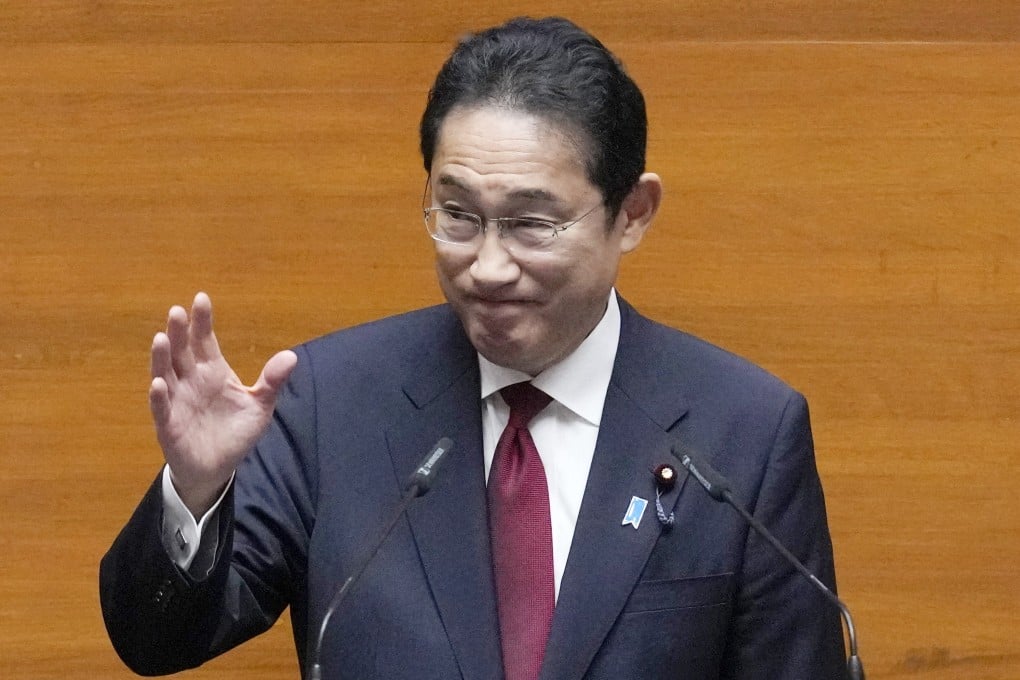 Japanese Prime Minister Fumio Kishida speaks during a joint session of Congress for a series of bilateral meetings to further enhance the partnership between the Philippines and Japan. Photo: EPA-EFE/Pool
