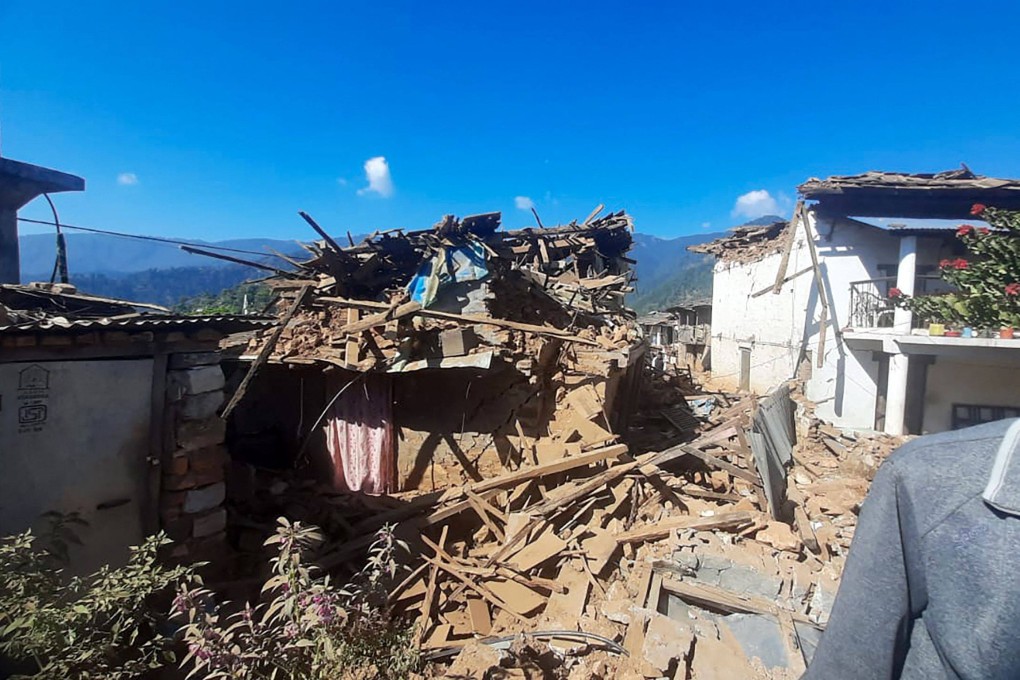 Damaged houses lie in ruins, in the aftermath of an earthquake in Nepal. Photo: AFP