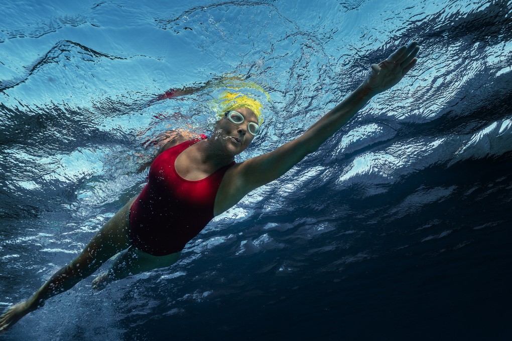 Annette Bening as Diana Nyad in a scene from the film Nyad. Photo: Netflix
