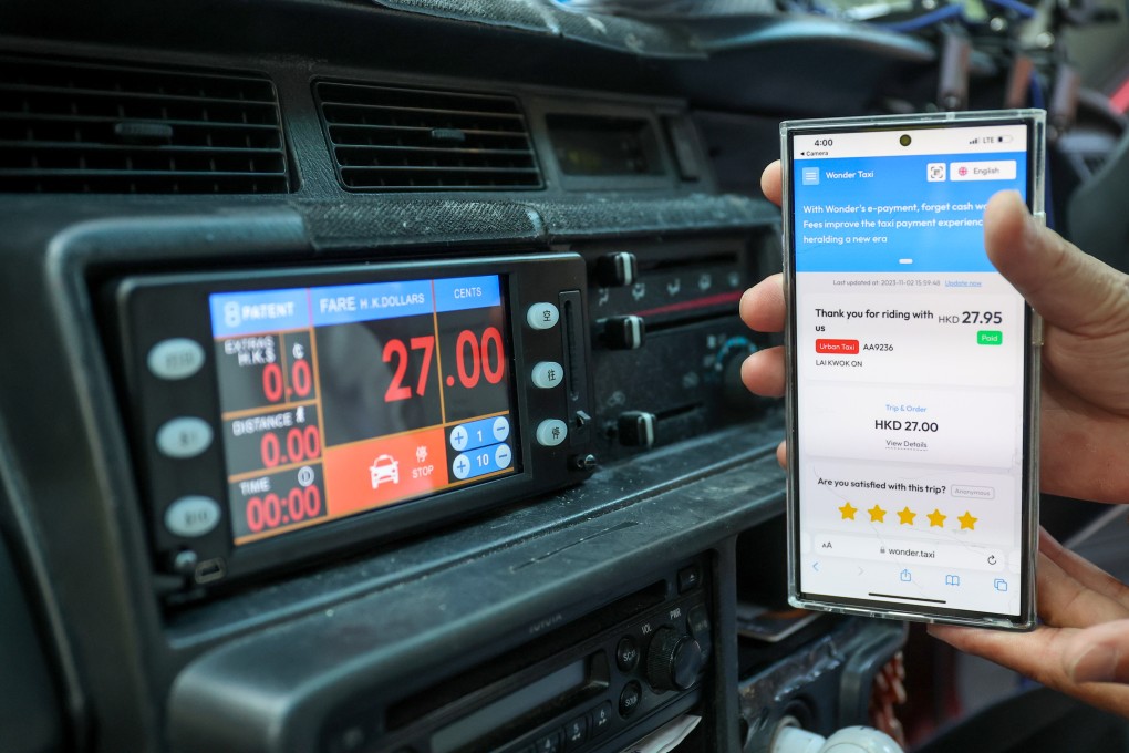 Each system costs about HK$2,700 and is embedded into the taxi’s meter. Photo: Edmond So