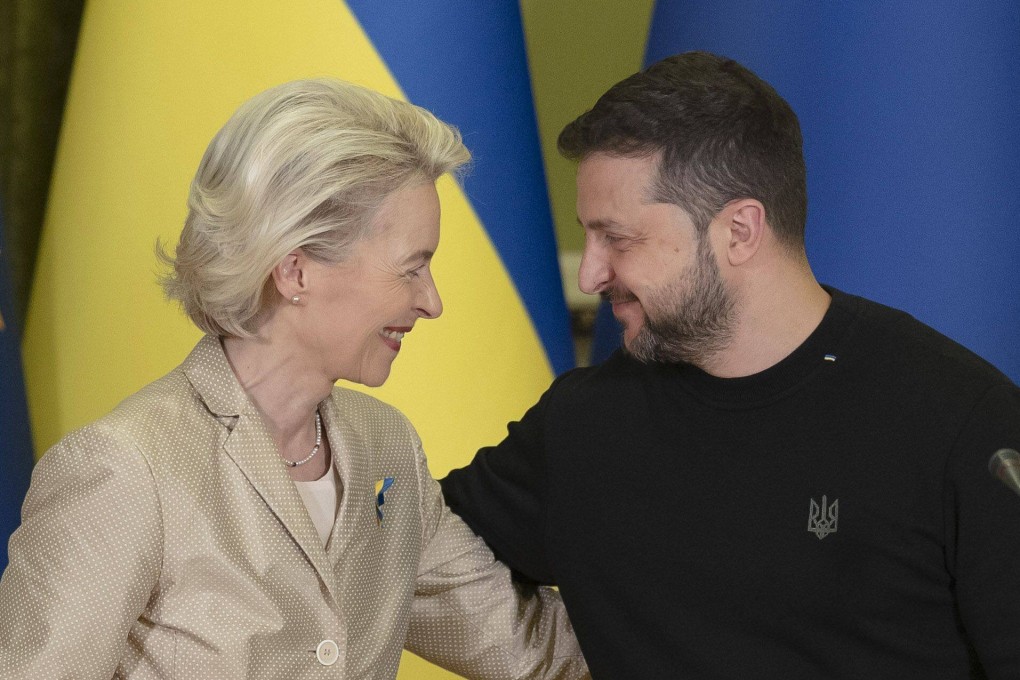 European Commission President Ursula von der Leyen lauded ‘excellent progress’ on critical reforms after meeting with Ukrainian President Volodymyr Zelensky. Photo: Bloomberg