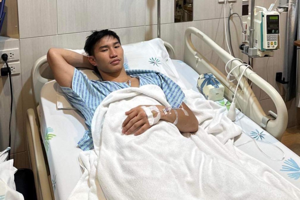 Tawanchai PK Saenchai in hospital with a virus. Photo: Handout