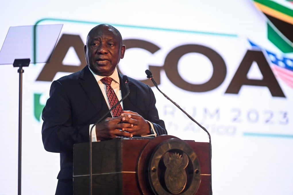 South Africa’s president Cyril Ramaphosa in Johannesburg, South Africa on Friday. Photo: Bloomberg