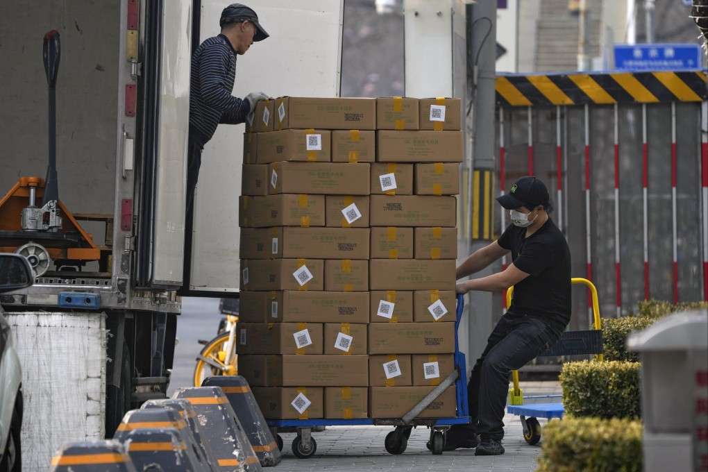 China’s exports fell by 6.4 per cent from a year earlier in October. Photo: AP