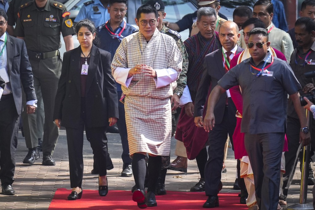 Bhutan’s King Jigme Khesar Namgyel Wangchuck arrives to offer prayers at Kamakhya temple in Guwahati, India. Photo: AP