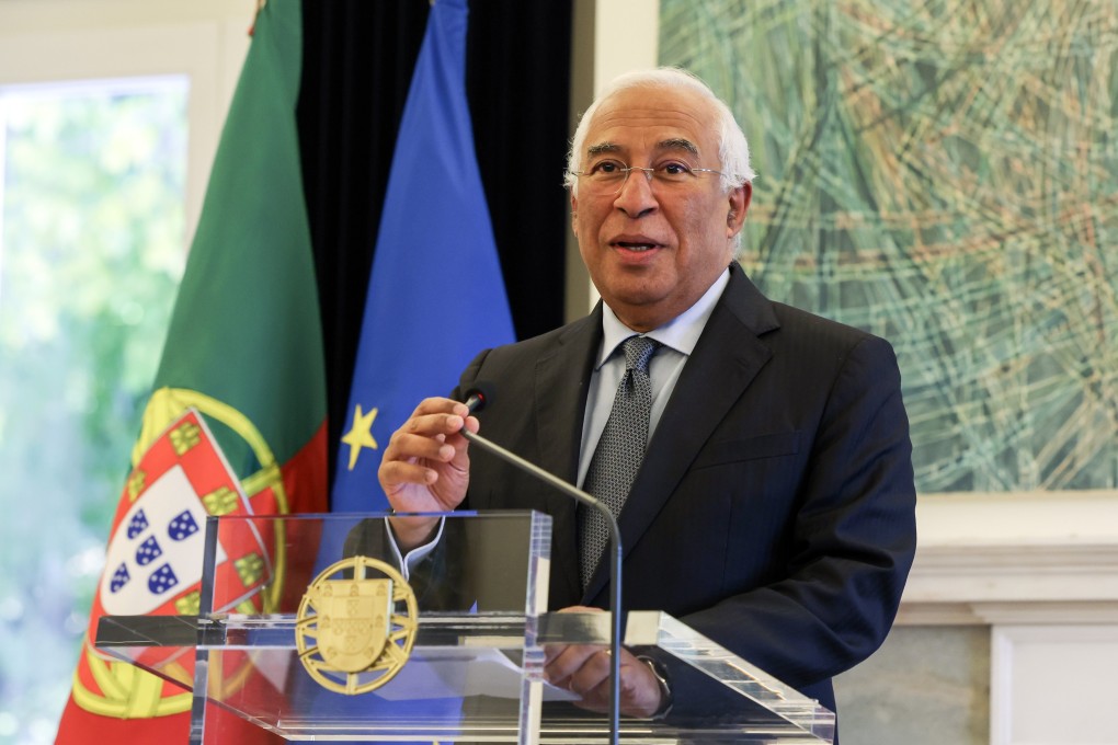 Portugal’s Prime Minister Antonio Costa leaves after addressing the nation to announce he has submitted his resignation letter to the president of the Republic at Sao Bento Palace in Lisbon on Tuesday. Photo: EPA-EFE