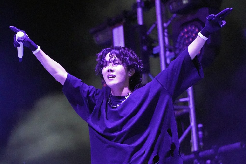 J-Hope performs at the Lollapalooza Music Festival in 2022, at Grant Park in Chicago. Photo: AP